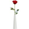 QUUPY - Vaso conico alto in ceramica bianca decorativo, vaso conico per tavolo, piccolo vaso a collo stretto per la casa, tavolo da matrimonio, camera da letto, soggiorno, scrivania da ufficio