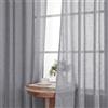 BellaHills Tende Lino con Anelli Tenda a Traslucido Tenda per Interni Moderne a Vela per Porte Balcone Adatte per Soggiorno Camera da Letto 2 Pezzi, L140 x A260 cm, Grigio
