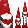 SPRINGOS - Gnomo decorativo natalizio regolabile in altezza da 50 a 80 cm, con un cuore rosso tra le mani, gambe telescopiche, cappello in feltro con fiocco di neve, ideale per Natale e San Valentino