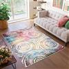 TAPISO Toscana Tappeto Soggiorno Salotto Sala Camera Letto Moderno Elegante Glamour Vintage Multicolore Rosette Rotonde Pelo Corto Stampato Antiscivolo 120 x 170 cm