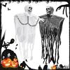 weiclianhp 2 Scheletri Decorazione Halloween 80 CM, Scheletro da Esterno per Giardino, Cortile, Prato, Casa Stregata, Party e Decorazioni Halloween