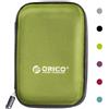 ORICO Custodia Hard Disk Esterno Disco Protettiva per Rigido 2.5 - Scatola di archiviazione su disco rigido, Scatola portaoggetti digitale(Verde)