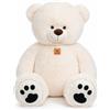 De Car Orso Peluche Gigante 100 cm - Peluche Giganti - Orsacchiotto gigante - Orsetto di Peluche - Regali Bambini, Ragazza, Fidanzata Peluche Grande Morbido Orsetto Pupazzo qualità (BIANCO 100 CM)