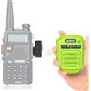 ABBREE Ham Radio - Altoparlante portatile senza fili, microfono a 2 pin compatibile con Baofeng 5RM UV-5R, BF-F8HP PRO, GM21, K5PLUS, GM-15Pro, UV-5G Plus AR-152 Quansheng UV-K5 8 Walkie Talkie (verde