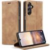Monweicz Cover Compatibile con Samsung Galaxy A24, Custodia Portafoglio con Slot per Scheda, Protezione Completa Premium in Pelle PU, Flip Libro Magnetica Samsung Galaxy A24, Marrone