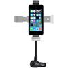 Belkin F8J132btBLK Supporto per Navigazione e Ricarica in Auto per iPhone 5/5S/6, Staffe Regolabili, Superficie Antiscivolo, Collo Flessibile, Nero/Argento