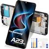 Reparo LCD Schermo per Samsung Galaxy A23 4G LCD Display per Samsung A23 4G Schermo di Ricambio Touch Screen Digitalizzatore Vetro Sensor Full Assembly SM-A235F SM-A235M (Nero con Cornice)