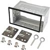 QUNNIE Plancia Autoradio 2 Din con Cornice, Universale in Metallo per Stereo Due Din, Lettore Dvd per Auto, Navigazione GPS