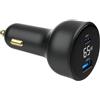 Gembird CARGADOR RAPIDO PARA COCHE GEMBIRD USB DE 2 PUERTOS, TIPO C PD, LCD, 65 W,NEGRO