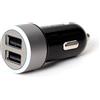 Techly 105322 Caricatore da Auto Universale 2 Porte USB con Uscita 4,8A Nero Nero/Argento