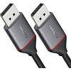 IVANKY DisplayPort Cavo 144hz 2M, [4K@60Hz, 2K@165Hz, 2K@144Hz per DP1.2], Display Port Cavo per PC, Laptop, TV, Scheda Grafica, proiettore, Monitor ECC