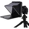 Jectse Teleprompter Portatile Pieghevole TC7 Con Telecomando, Con Support per Slitta Fredda, Elevata Portabilità, Forte CompatiBilità per FotocamerasMartphone Tablet