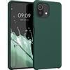kwmobile Cover per Xiaomi 11 Lite (5G) NE/Mi 11 Lite (5G) Custodia - Back Case per Smartphone in Silicone TPU - Protezione Gommata - verde muschio