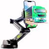 Truckules Supporto per telefono da camion, resistente, per camion, cruscotto, parabrezza, braccio lungo 42,9 cm, super ventosa e stabile, compatibile con iPhone e Samsung, verde, camion commerciale
