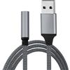 Generic Adattatore Audio Da USB A Jack -to -jack, Adattatore Per Cuffie USB -Connettore Audio Delle Cuffie, Convertitore Stereo, Cavo Audio Stereo Per PC, Laptop, Tablet, Casco