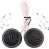 Generic Altoparlante audio per auto, tweeter forte, suono stereo chiaro, compatto, 500 W, set di 2 piccoli tweeter neri per bassi e musica