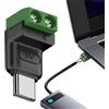 Generic Adattatore di tipo C, maschio a 2 pin, attacco rapido, adattatore USB C a 2 pin, senza saldature, per riparazioni fai da te di telefoni cellulari, tablet, fotocamere, piccoli elettrodomestici