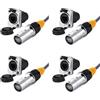 Giwnhvx 4 connettori impermeabili di rete RJ45 IP67 / presa Ethernet RJ45 + presa stagna per Ethernet esterna