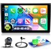 VECHTEL 4G+64G Autoradio Android 15 per Audi A4 2004-2008, 9'' In-Cell HD Schermo Tactile co Carplay Android Auto senza Fili, Stereo Auto Supporto GPS Wi-Fi USB Bluetooth Radio FM RDS Retrocamera