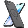 Smartish® Gripmunk - Custodia magnetica compatibile con MagSafe per iPhone 16e, leggera e protettiva, cover sottile con grip, fodera in microfibra, per Apple iPhone 16e 2025, motivo: Clearly Black