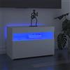 ZQQLVOO Mobile Porta TV con Luci LED Bianco 60x35x40 cm, MobilettoTV, Mobile Porta tv, Mobile TV Soggiorno per Soggiorno, Sala da Pranzo, Camera da Letto