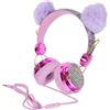 Uonlytech 2pezzi Cuffie Per Ragazzo Ragazza Regolabili Con Orecchie Di Peluche Auricolari Limitatori Di Volume Per Viaggi e Scuola Design e Confortevole Per Ragazzi e Ragazze