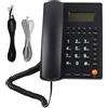 Garsent Telefono con Filo, Telefono Fisso Desktop, Pulsanti Grandi Telefoni a Casa con Controllo del Volume, Retroilluminazione, Funzioni di Riferimento Numerico per Ufficio, Reception,