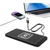 Decorhome Tappetino di ricarica wireless per auto, 15 W, ultra sottile, con comodo supporto per telefono, tappetino di ricarica antiscivolo, supporto universale per caricabatterie da auto per più