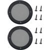 FDXGYH Confezione da 2 griglie per altoparlanti da 12,7 cm, rotonde, copertura protettiva con viti matematiche, per Home Theater, camper o marine decorative (nero)