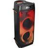 AKAI Altoparlante portatile per karaoke per esterni ed interni, con 2 woofer da 6,5 + radio AUX MIC da 1,5 4400 mAh RGB