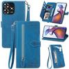 PAINE Custodia Compatibile con ZTE Blade A73 4G/ZTE Blade V50S 4G, Portafoglio Cerniera, Slot Per Schede a Flip,PU+TPU, Cover Protettiva Goffrata Sensazione di Pelle