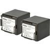 vhbw 2x batteria compatibile con Panasonic NV-GS320, NV-GS330, HDC-TM700 videocamera camcorder (2000mAh, 7,2V, Li-Ion) con infochip