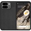 MUDASANQI Custodia per Google Pixel 9 Pro Fold, texture in fibra di carbonio, compatibile con ricarica wireless, custodia a libro, nera