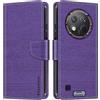 Shantime Custodia Portafoglio in Pelle Compatibile con Oukitel G1, Cover Colorata Flip con Portacarte, Chiusura Magnetica Protettiva(Viola)
