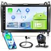 VECHTEL 8 CORE Q-Snapdragon 4G+64G Autoradio Android 15 per Mercedes-Benz B200 2008-2011 B Classe W169 W245 W639 Sprinter Viano Vit, 9 HD Schermo co Carplay Android Auto GPS Wi-Fi DSP Bluetooth FM/RDS Camera