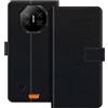 ESACMOT Custodia Portafoglio in Pelle Compatibile con Doogee Fire 3 Ultra Flip Cover con Porta Carte e Supporto, Chiusura Magnetica, Custodia Folio Antiurto (Nero)