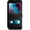 moex® Cover a clip, finestra schermo compatibile con Huawei Honor View 20 | Supporto + magnete, Nero
