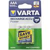 Varta Power NiMH Pile mignon AA Mignon 1000 mAh, confezione da 4