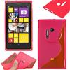 ebestStar - Cover Compatibile con Nokia Lumia 1020 Custodia Protezione S-Line Design Silicone Gel TPU Morbida e Sottile, Rosa [Apparecchio: 130.4 x 71.4 x 10.4mm, 4.5'']
