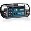 GONFEN 7 8-Core Android 13 DAB+ Autoradio per Fiat 500/500C/500S 2008-2015 500E 2013-2015 con Navigatore WiFi Bluetooth 5.0 Supporto CarPlay Android Auto Canbus 4GB RAM + 64GB ROM GPS 4G IPS OBD2 DSP