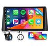 Hodozzy 2GB 64GB Android Autoradio per Renault Megane 2 2002-2009 Radio Wireless Carplay Android Auto, Hodozzy Display 9 Pollici Touch Screen, GPS WiFi, Bluetooth, FM/RDS, SWC, EQ, 2 Din Radio per Renault
