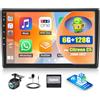 GOHHDL Android 15, 6G+128G 8 Core GOHHDL Autoradio per Citroen C5 2008-2017, Schermo Touch da 10 Pollici 2 DIN con Wireless CarPlay Android Auto WiFi GPS FM/RDS Bluetooth SWC + AHD Telecamera + Mic