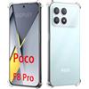 GIOPUEY Cover Compatibile con Xiaomi Poco F8 PRO, TPU Ultrasottile HD Case, Protezione del Cuscino d'Aria - Trasparente