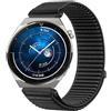 GIOPUEY Cinturini Compatibile con Huawei Watch GT 3 PRO 46mm, Nylon Traspirante Sport Loop Cinturino in Morbido Nylon Intrecciato Strap Band - Black