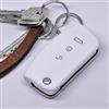 mt key Key Soft Case Cover protettiva Chiave per auto Ford Focus Fiesta Ecosport S-Max Chiave pieghevole Kuga C-Max Telecomando/Colore: Bianco