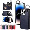 Beajew Cover per Samsung Galaxy A52 4G/A52 5G/A52s, con 4 Porta Carte Slot/Chiusura Magnetica,Antiurto Flip Wallet Protettiva Case con supporto/Laccio Tracolla con 360° Anello-Blu Tesoro