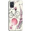 Mixroom - Cover Custodia Back Case In TPU Silicone Morbida Per Oppo A74 4G Fantasia Paris Parigi Rosa M169