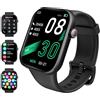 mamidomo Smartwatch da 2 pollici, per rispondere e effettuare chiamate, per uomo e donna, per iPhone e Android, frequenza cardiaca, monitoraggio del sonno SpO2, contapassi, 112 modalità sportive