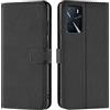 Verco custodia per OPPO A16, Case per OPPO A16 Cover PU Pelle Portafoglio Protettiva, Nero