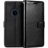 Shantime Custodia in Pelle Compatibile con Nokia 110 4G 2023, Design Business Flip Magnetico, 3 Slot Carte, Porta Foto e Tasca Nascosta(Nero)